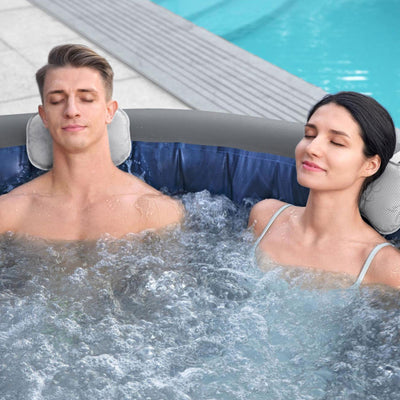 Bestway SaluSpa Santorini HydroJet Inflatable Hot Tub with EnergySense Cover - VMInnovations