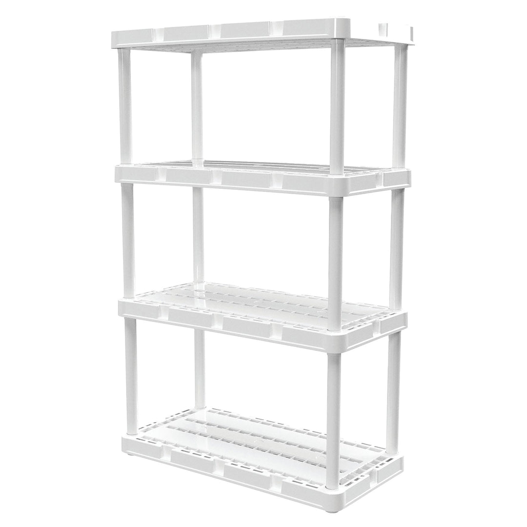 Gracious Living 4 Shelf Knect-A-Shelf Ventilated Storage Unit, White (3 Pack)