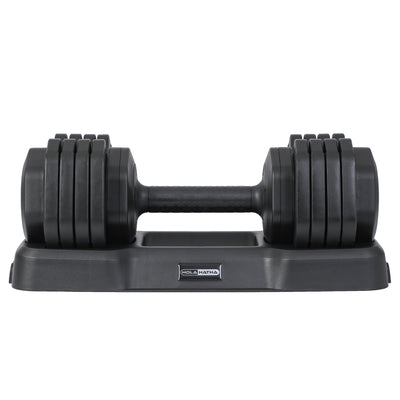 HolaHatha 5-in-1 Adjustable 15-55lb Dumbbell Home Gym Equipment, Single (Used)