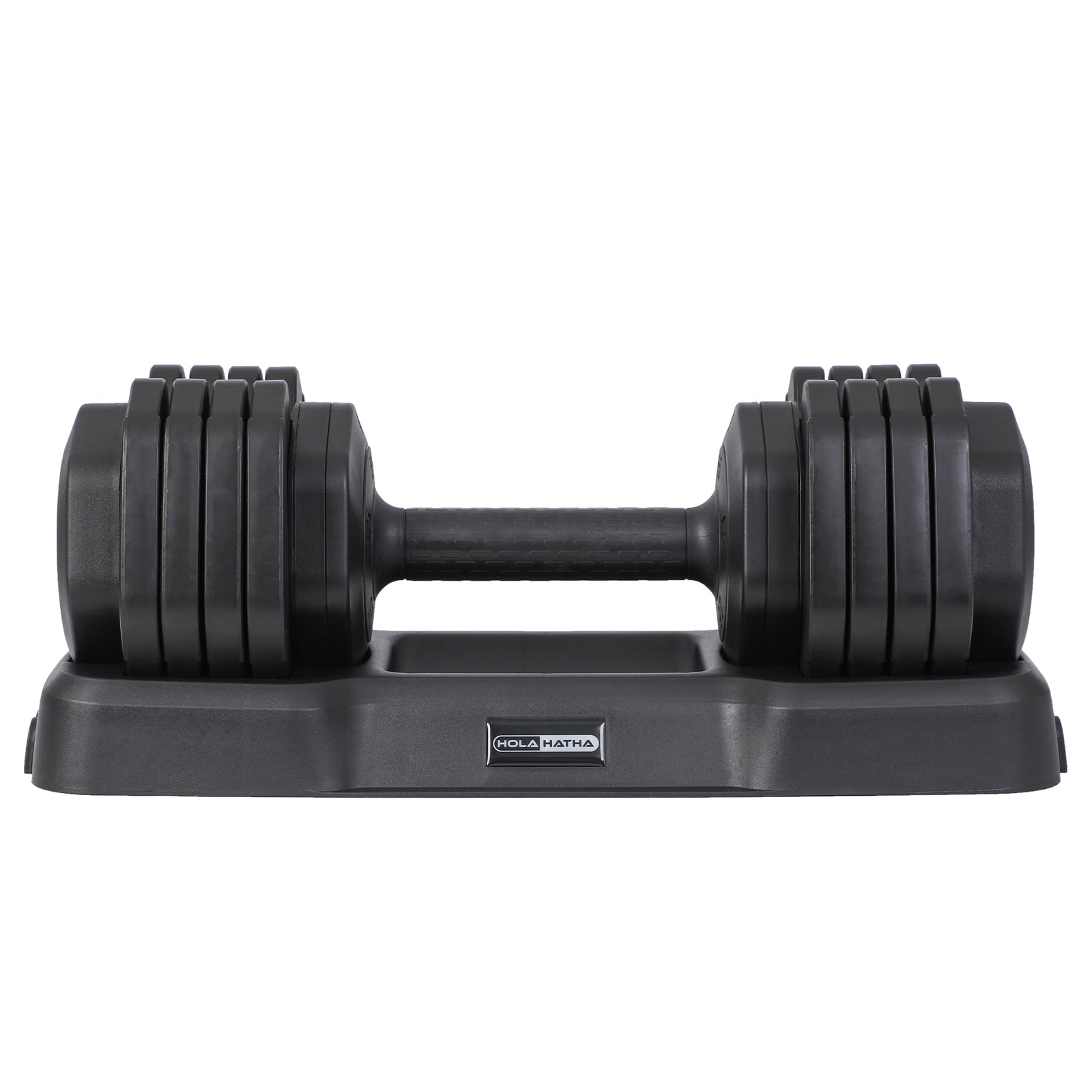 HolaHatha 5-in-1 Adjustable 15-55lb Dumbbell Workout Equipment, Single(Open Box) - VMInnovations