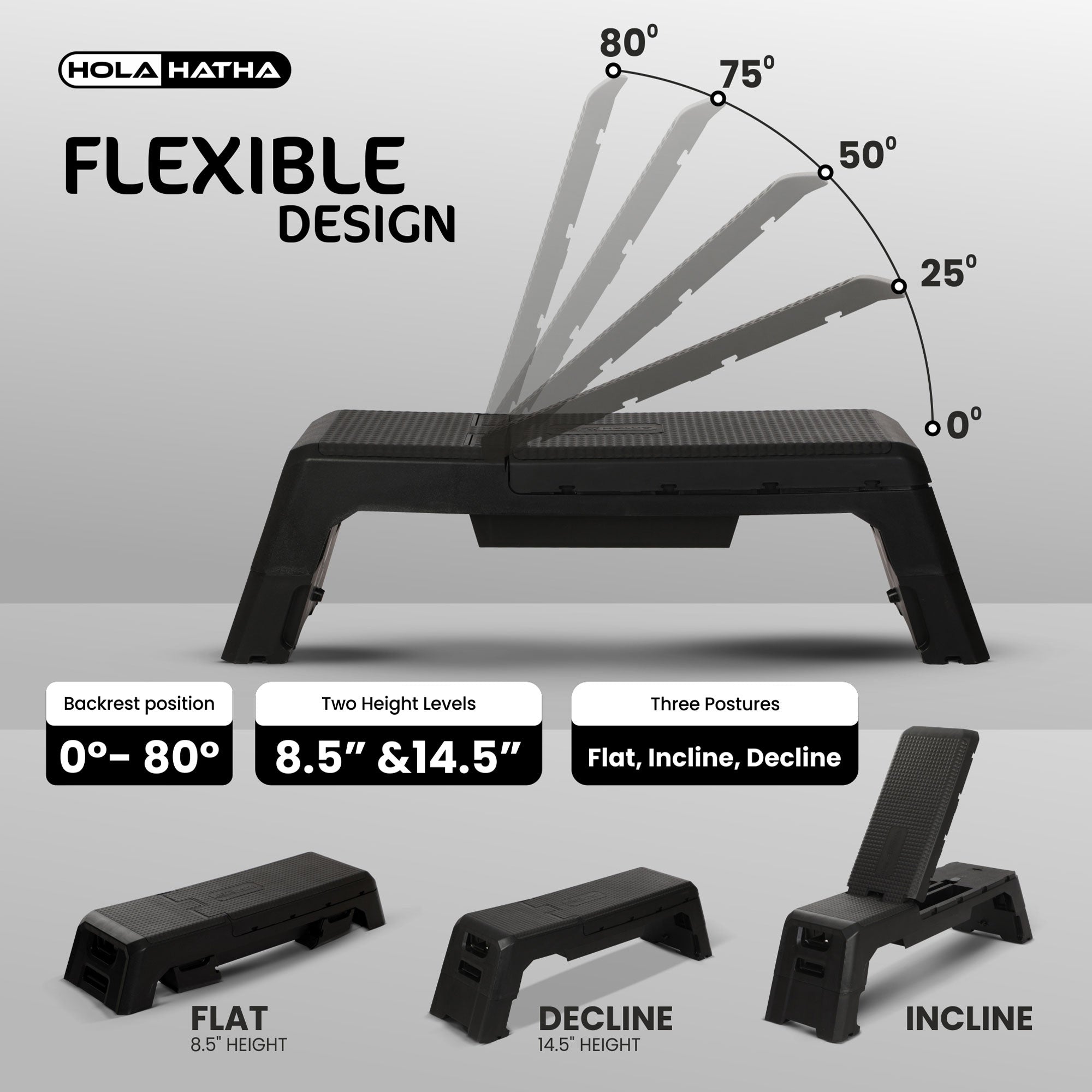 HolaHatha Multifunctional Fitness Aerobic Deck w/Internal Storage(Open Box) - VMInnovations