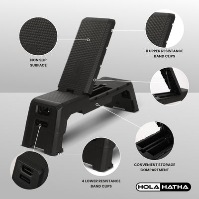 HolaHatha Multifunctional Fitness Aerobic Deck w/Internal Storage(Open Box) - VMInnovations