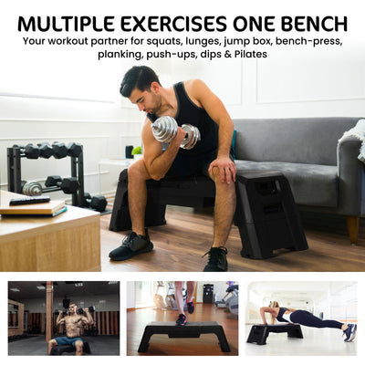 HolaHatha Multifunctional Fitness Aerobic Deck w/Internal Storage(Open Box) - VMInnovations