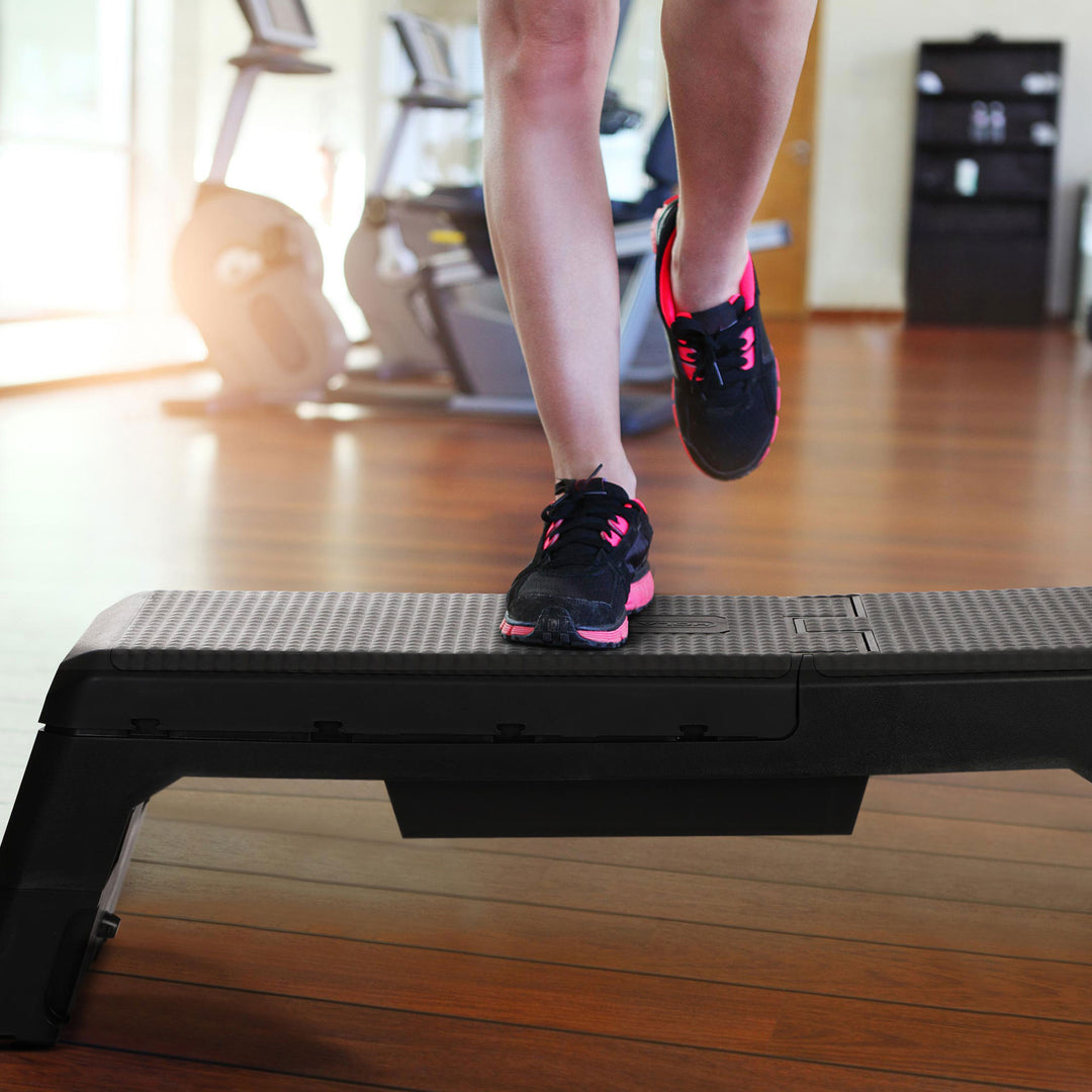 HolaHatha Multifunctional Fitness Aerobic Deck w/Internal Storage(Open Box)