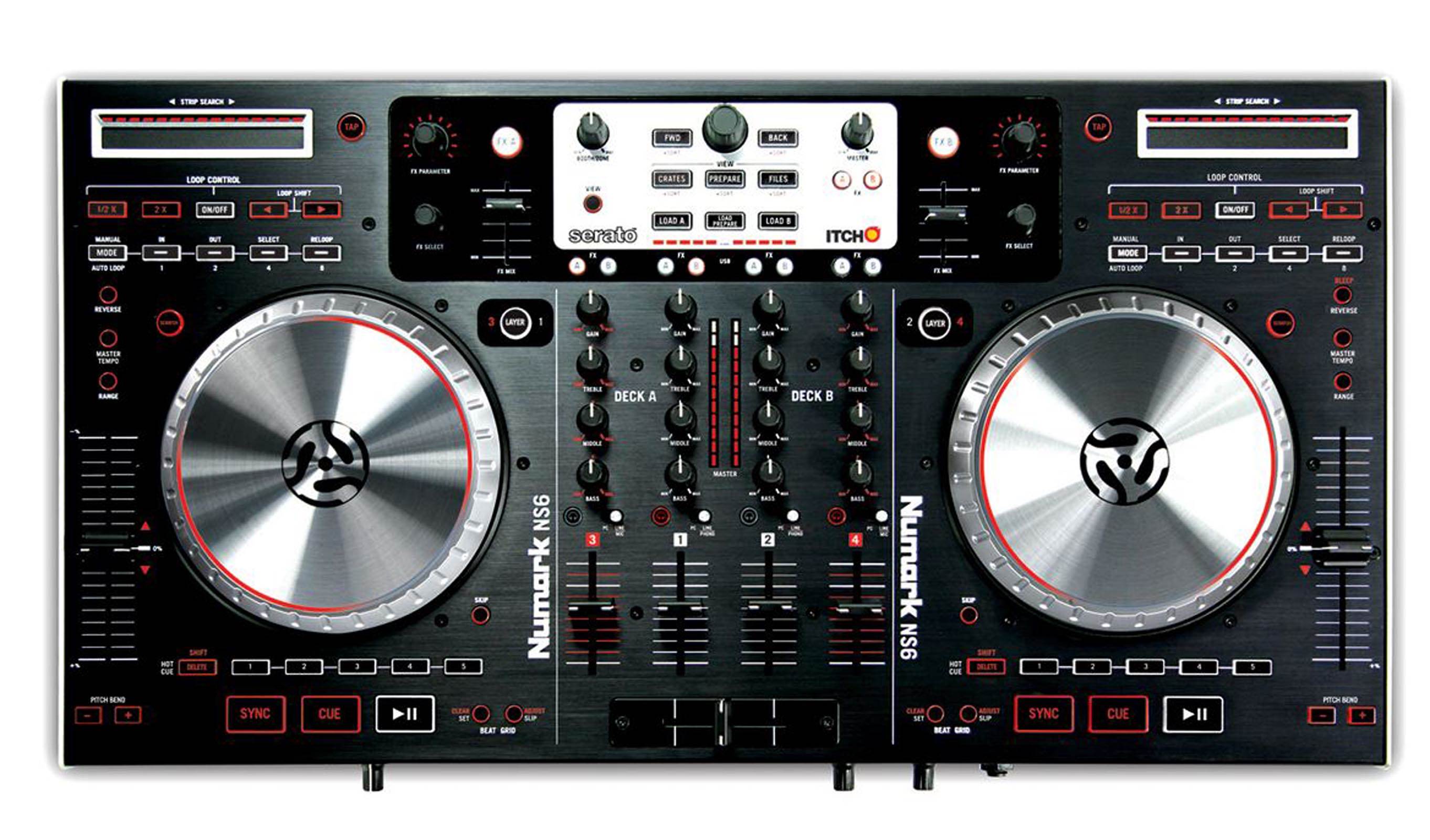 NUMARK NS6 4-Channel Digital DJ Midi Controller & Mixer - (Slight Use)