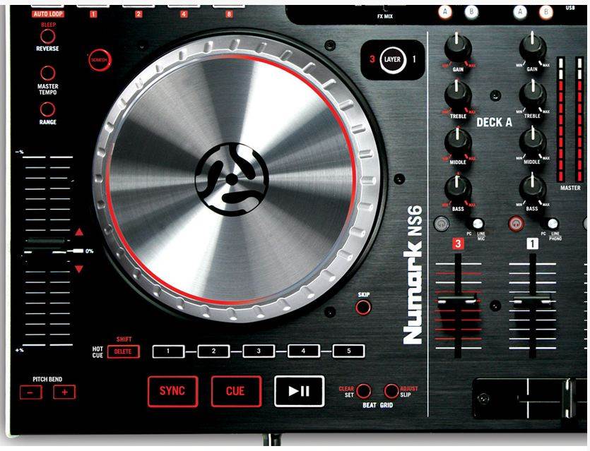 NUMARK NS6 4-Channel Digital DJ Midi Controller & Mixer - (Slight Use)