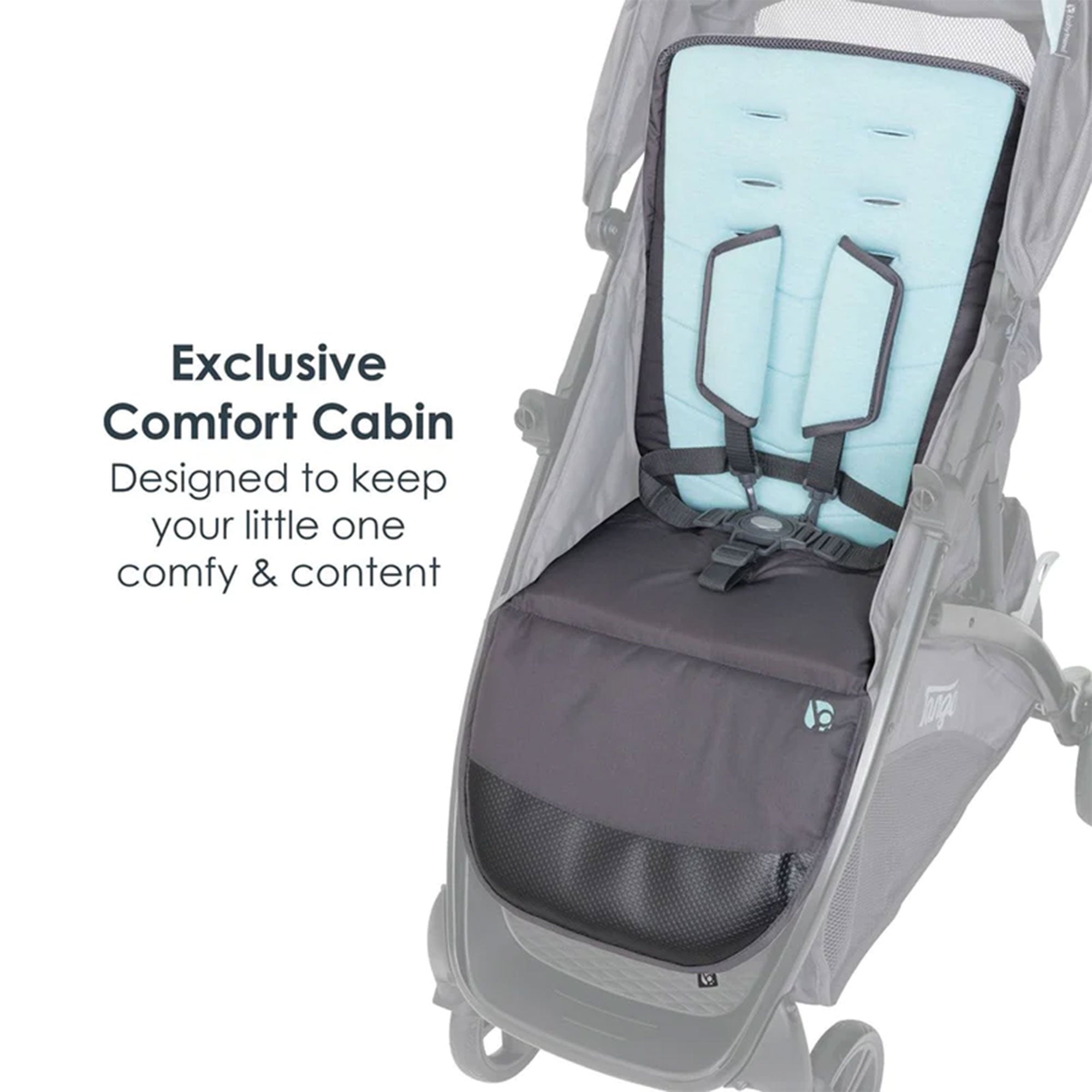 Tango Lightweight Foldable Stroller with Dual Suspension, Blue Mist (Open Box) - VMInnovations