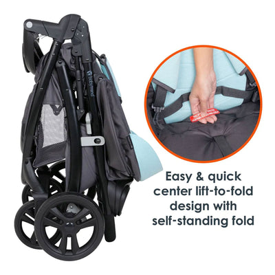 Baby Trend Tango Foldable Stroller w/ Dual Suspension, Blue Mist (Used) - VMInnovations