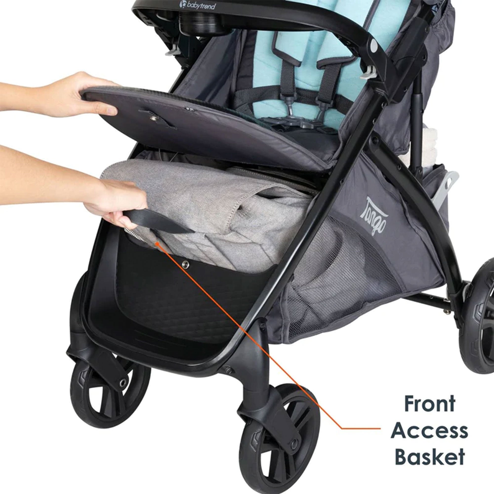 Tango Lightweight Foldable Stroller with Dual Suspension, Blue Mist (Open Box) - VMInnovations