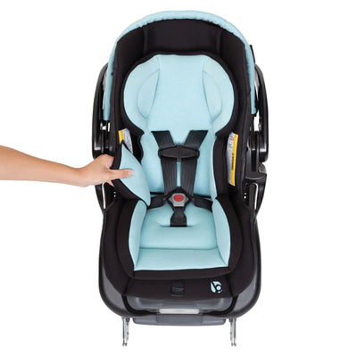 Baby Trend Secure Snap Gear 35 Infant Car Seat with 3 Panel Canopy, Purest Blue