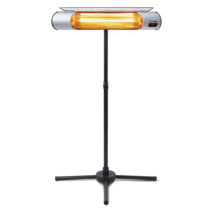 Sengoku HeatMate Weatherproof Patio Heater with Stand & Remote, Silver(Open Box)