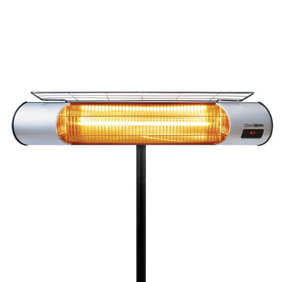 Sengoku Weatherproof Graphite Patio Heater w/Stand & Remote, Silver (Used) - VMInnovations