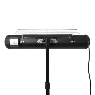 Sengoku Weatherproof Graphite Patio Heater w/Stand & Remote, Silver (Used) - VMInnovations
