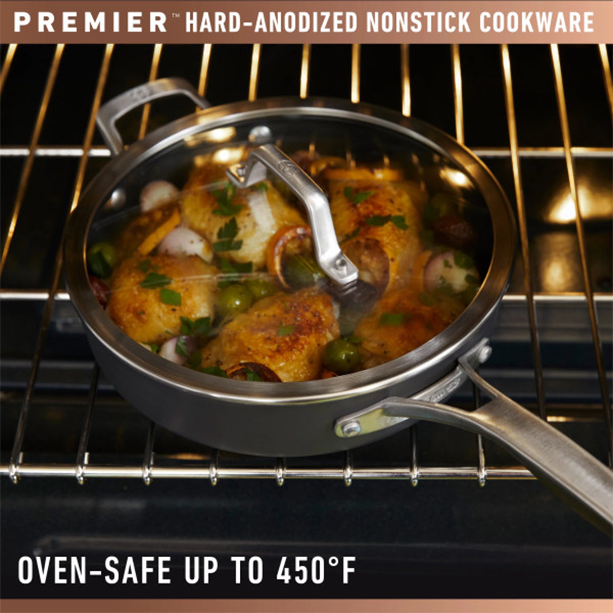 Calphalon Premier 3.5 Quart Hard-Anodized Nonstick MineralShield Sauce Pan w/Lid - VMInnovations