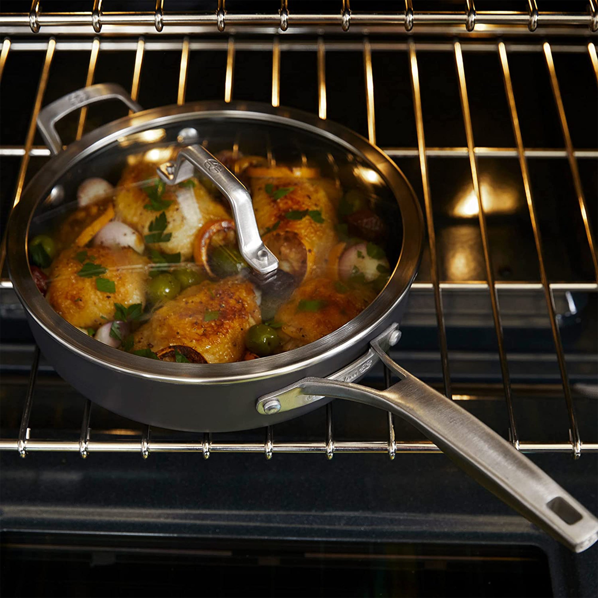 Calphalon Premier 3.5 Quart Hard-Anodized Nonstick MineralShield Sauce Pan w/Lid - VMInnovations