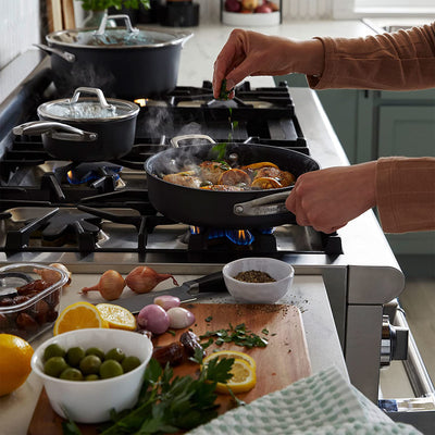 Calphalon Premier 3.5 Quart Hard-Anodized Nonstick MineralShield Sauce Pan w/Lid - VMInnovations