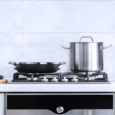 Calphalon Premier Space Saving 12 Inch Hard Anodized Nonstick Everyday Pan w/Lid - VMInnovations