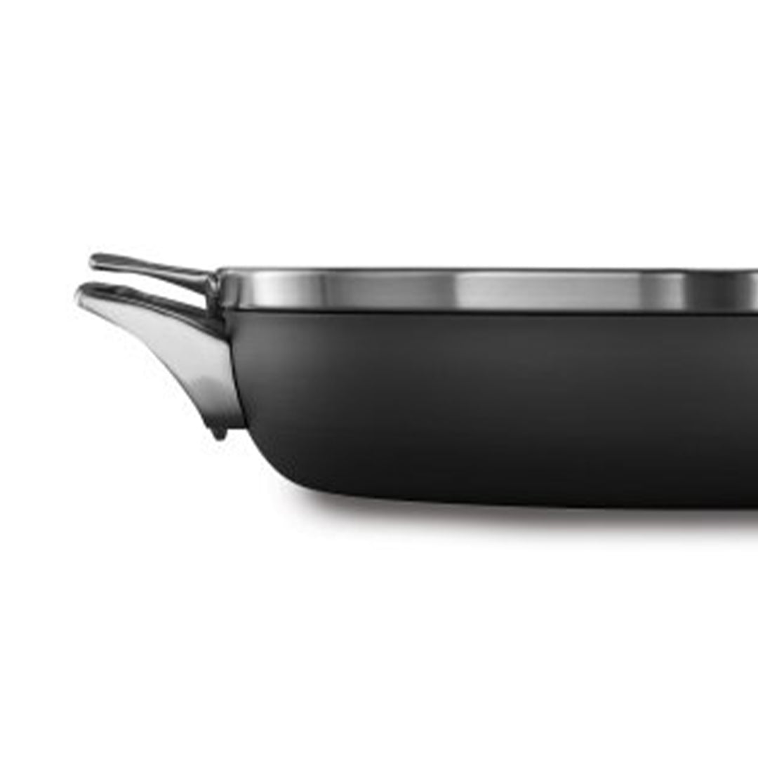 Calphalon Premier Space Saving 12 Inch Hard Anodized Nonstick Everyday Pan w/Lid - VMInnovations