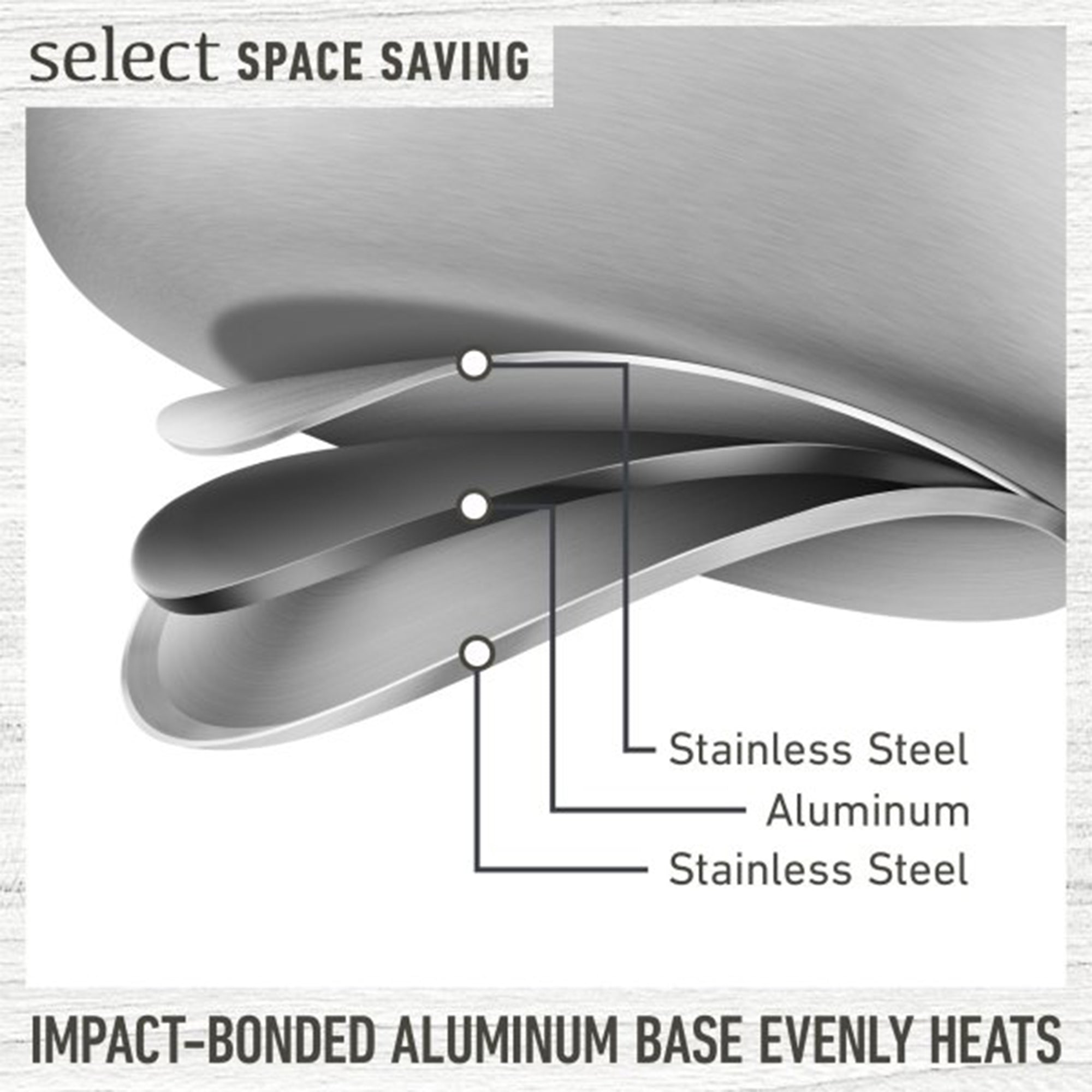 Calphalon Select 10pc Space Saving Dishwasher Safe Stainless Steel Cookware Set - VMInnovations