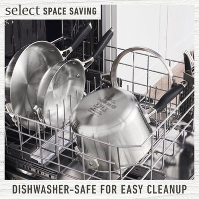 Calphalon Select 10pc Space Saving Dishwasher Safe Stainless Steel Cookware Set - VMInnovations
