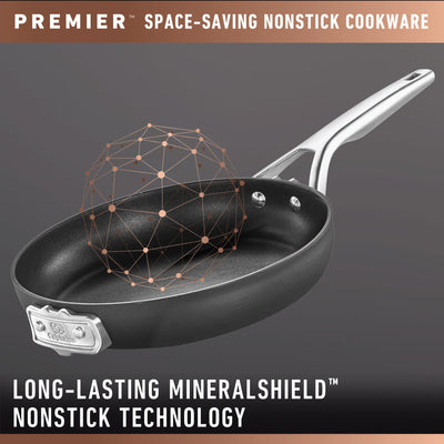 Premier Space Saving 1.5 Quart Hard Anodized Nonstick Saucepan w/Lid (Open Box) - VMInnovations