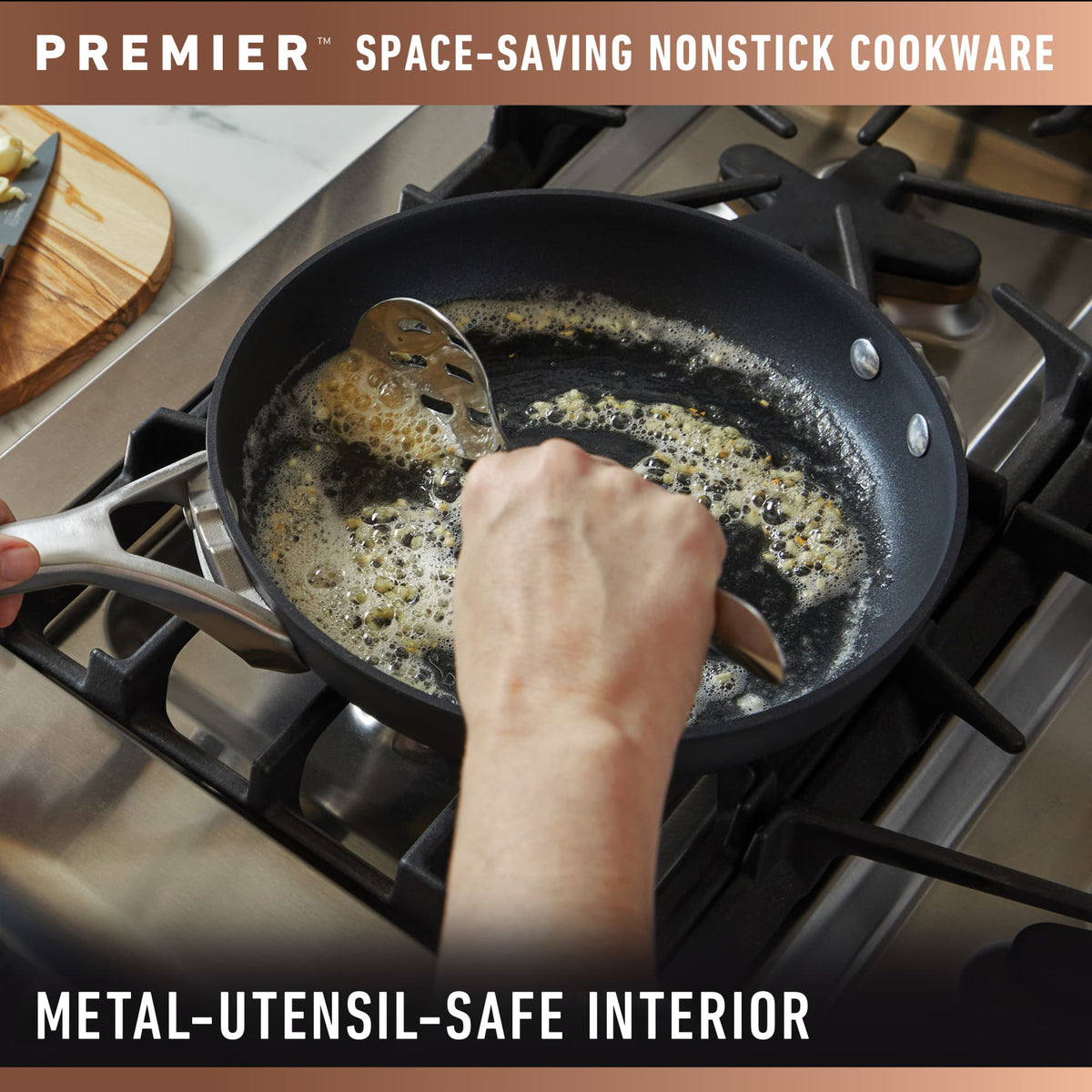Premier Space Saving 1.5 Quart Hard Anodized Nonstick Saucepan w/Lid (Open Box)