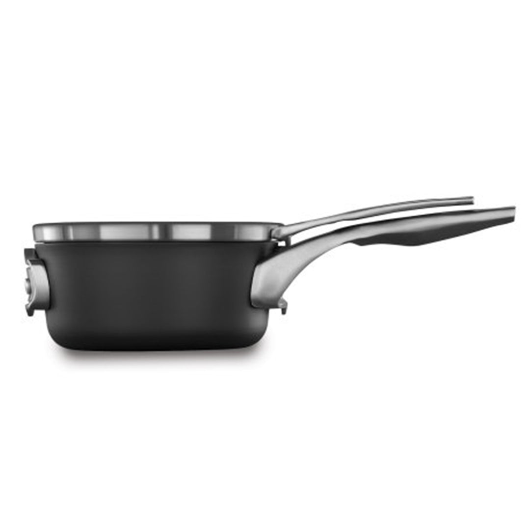 Premier Space Saving 1.5 Quart Hard Anodized Nonstick Saucepan w/Lid (Open Box) - VMInnovations