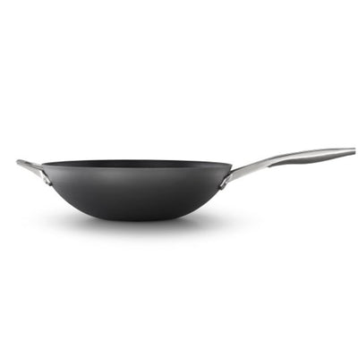 Calphalon Premier 13 Inch Hard Anodized MineralShield Nonstick Flat Wok Pan - VMInnovations