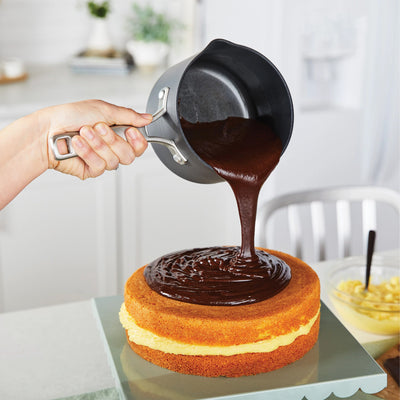 Calphalon Classic 3.5 Quart Hard Anodized Nonstick Cookware Sauce Pan with Lid - VMInnovations