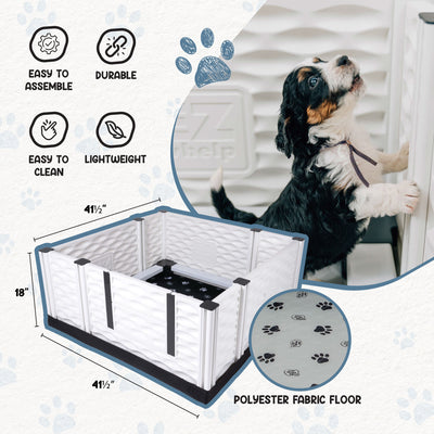 EZwhelp EZclassic 38"x38" Puppy Whelping Box w/Rails & Liner, Black (Open Box) - VMInnovations