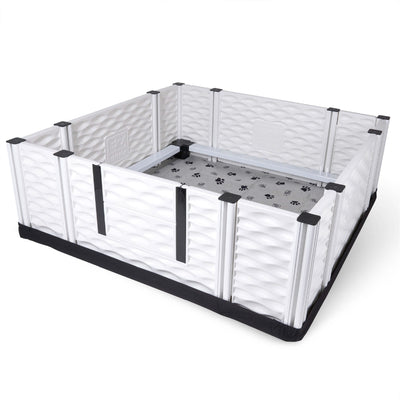 EZwhelp EZclassic 48"x48" Puppy Dog Whelping Box w/Rails & Liner, Gray(Open Box) - VMInnovations