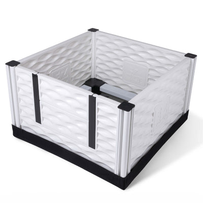 EZwhelp EZclassic 28"x28" Puppy Dog Whelping Box w/Rails & Liner, Gray(Open Box) - VMInnovations