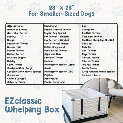 EZwhelp 28"x28" Puppy Dog Whelping Box Playpen w/Rails & Liner, Black(For Parts)