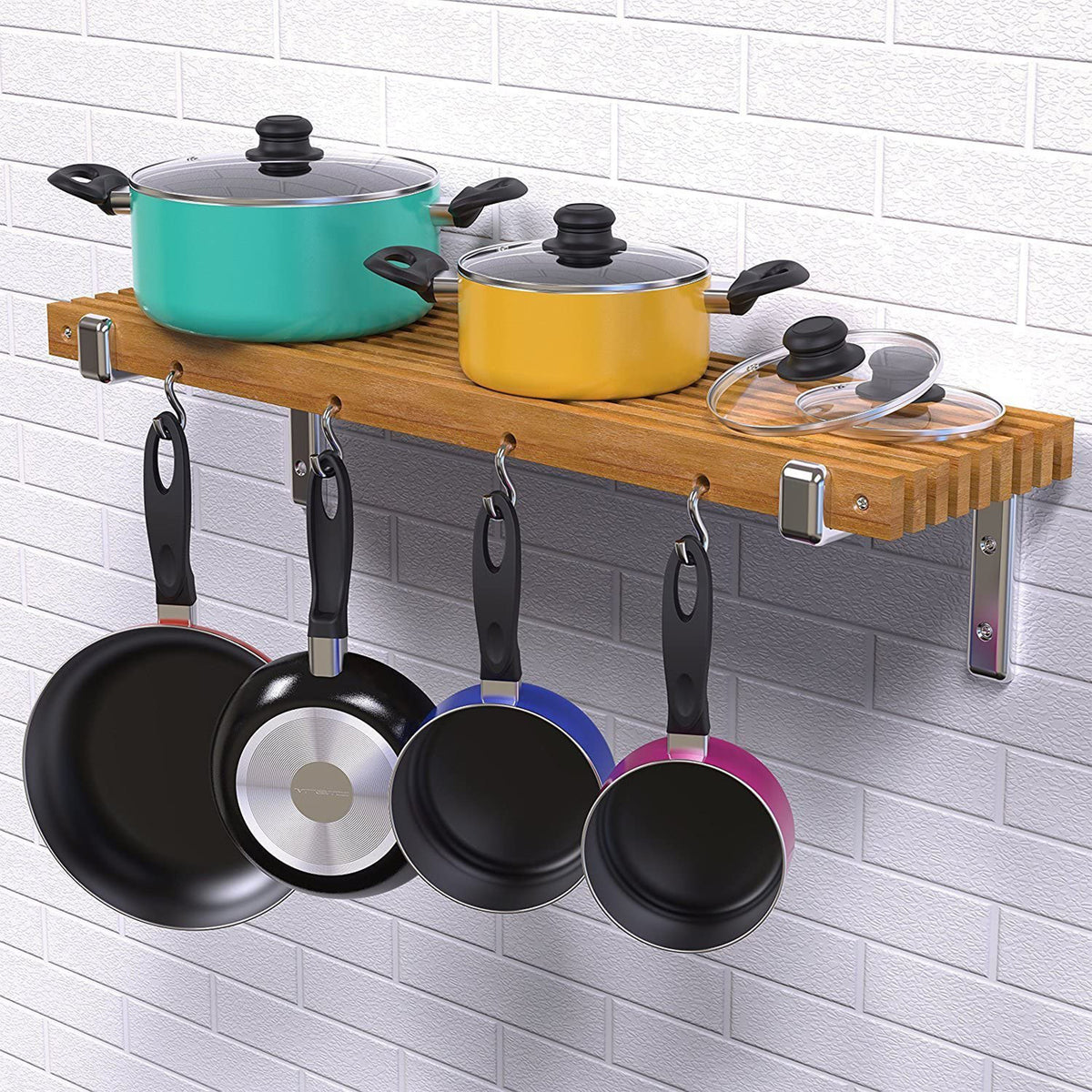 Vremi 15 Piece Nonstick Aluminum Pot and Pans Cookware Set with Cooking Utensils