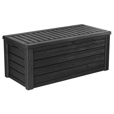 Keter Westwood Outdoor 150 Gal Deck Storage Box for Yard Tools, Grey (2 Pack) - VMInnovations