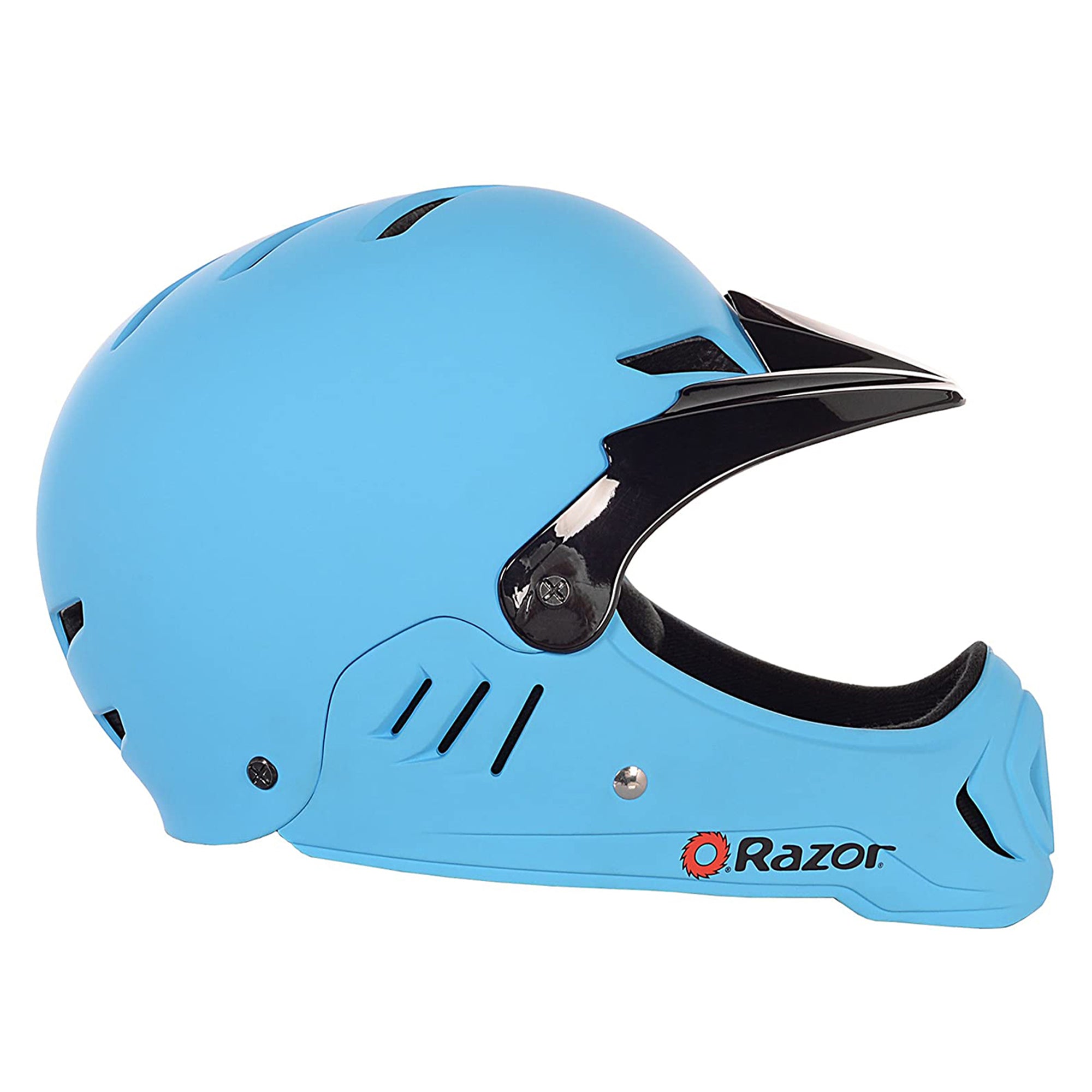 Razor Youth Child Full Face Riding Sport Scooter Helmet, Matte Blue (2 Pack)