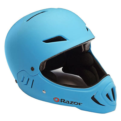 Razor Youth Child Full Face Riding Sport Scooter Helmet, Matte Blue (2 Pack)
