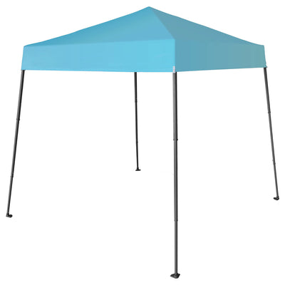 Crown Shades 8'x8' Base 6.5'x6.5' Top Instant Pop Up Canopy w/Carry Bag, Blue
