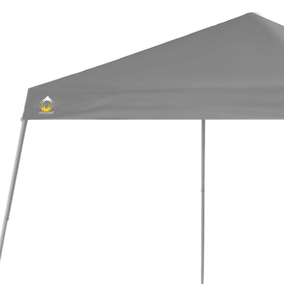 Crown Shades 10' x 10' Base 8' x 8' Top Instant Pop Up Canopy w/Carry Bag, Gray