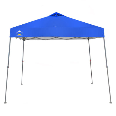 Crown Shades 11' x 11' Base 9' x 9' Top Instant Pop Up Canopy w/Carry Bag, Blue