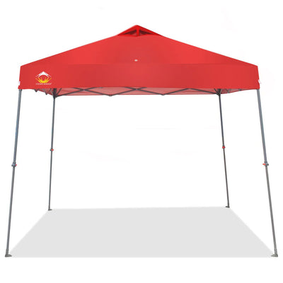 Crown Shades 11' x 11' Base 9' x 9' Top Pop Up Canopy w/Carry Bag, Red(Open Box)