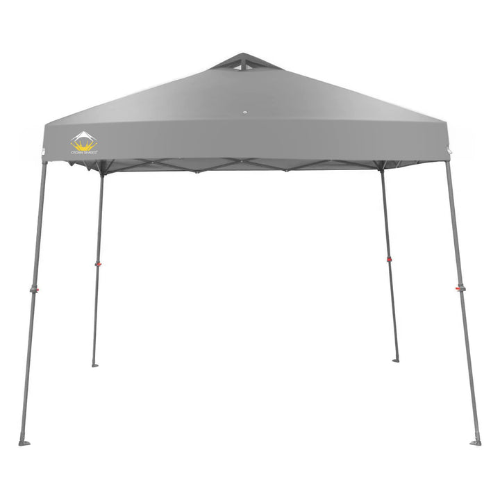 Crown Shades 11' x 11' Base 9' x 9' Top Pop Up Canopy w/Carry Bag, Gray (Used)