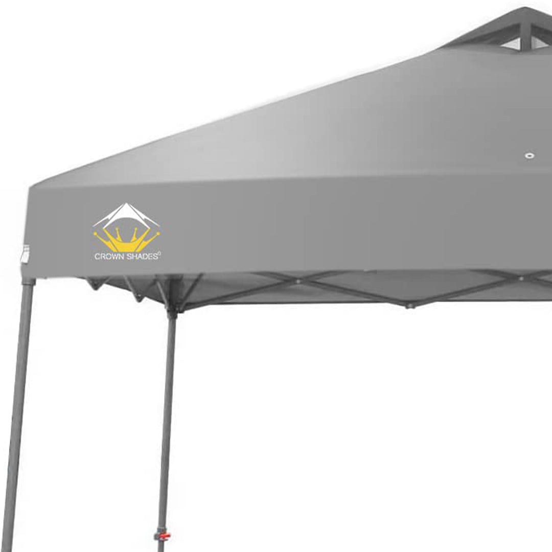 Crown Shades 11' x 11' Base 9' x 9' Top Pop Up Canopy w/Carry Bag, Gray (Used)