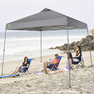 Crown Shades 11' x 11' Base 9' x 9' Top Instant Pop Up Canopy w/Carry Bag, Gray - VMInnovations
