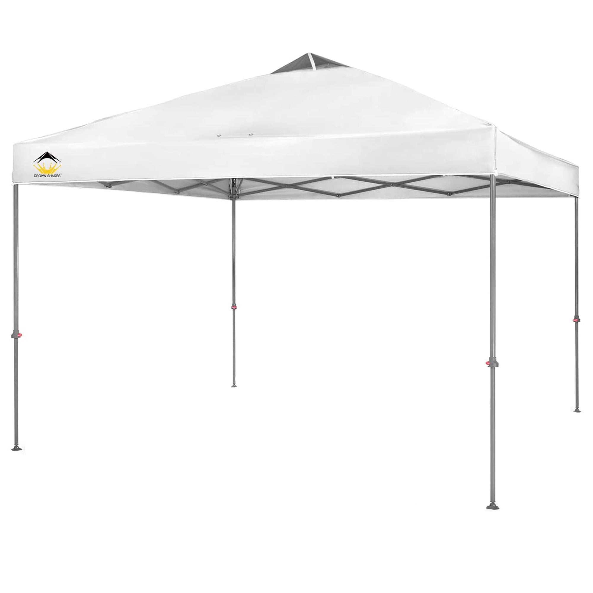 Crown Shades 10x10 Ft Instant Pop Up Shade Canopy w/Carry Bag, White (Open Box) - VMInnovations
