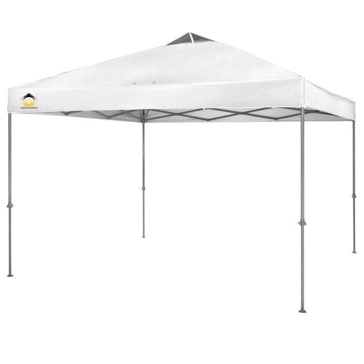 10 x 10 Foot Instant Pop Up Folding Shade Canopy w/Carry Bag, White (Used)