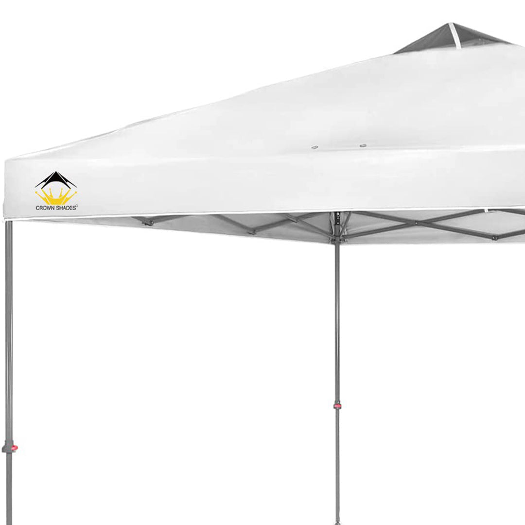 10 x 10 Foot Instant Pop Up Folding Shade Canopy w/Carry Bag, White (Used)