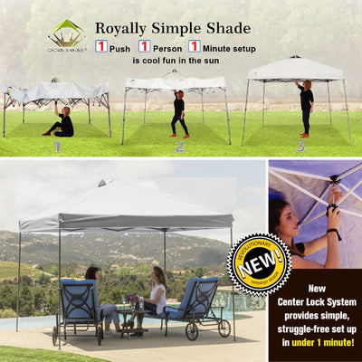 Crown Shades 10x10 Ft Instant Pop Up Shade Canopy w/Carry Bag, White (Open Box) - VMInnovations