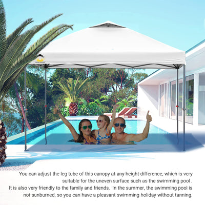 Crown Shades 10x10 Ft Instant Pop Up Shade Canopy w/Carry Bag, White (Open Box) - VMInnovations