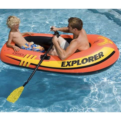 3) INTEX Explorer 200 Inflatable Two Person Raft Set - Open Box